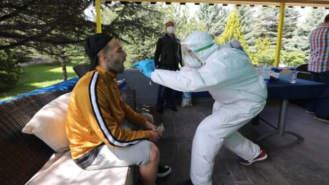 Ankaragücü`nde corona virüsü testi yapıldı